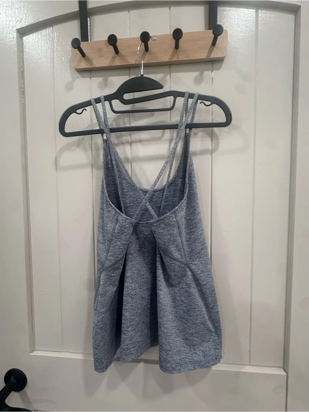 Nike Gray Heather Double-Strap Active Tank Size Small